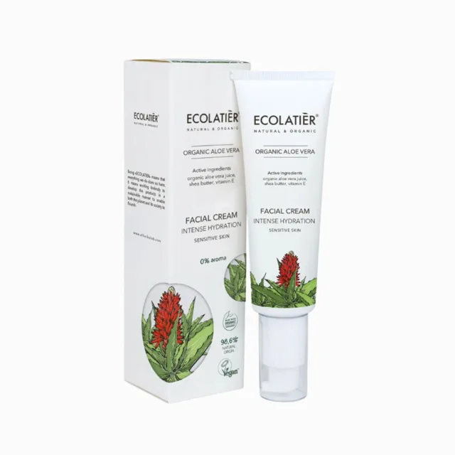 Intenzivně hydratační pleťový krém Organic Aloe Vera - 50 ml - Ecolatier