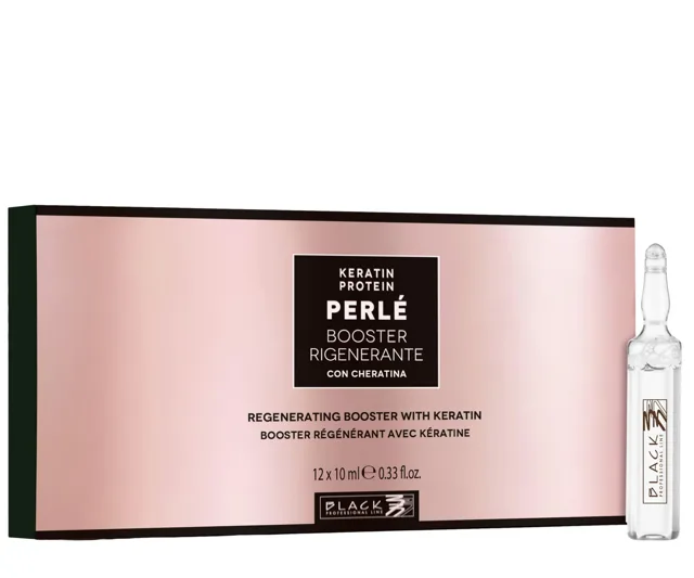 Intenzívní kúra pro regeneraci a posílení poškozených vlasů Black Professional Perlé Keratin Protein Booster - 12 x 10 ml + dárek zdarma