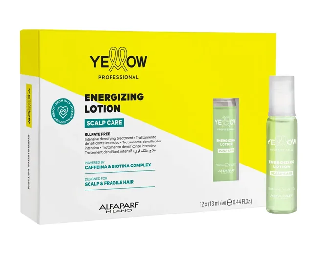 Intenzivní kúra pro vlasy se sklonem k vypadávání Yellow Professional Scalp Care Energizing Lotion - 12 x 13 ml + dárek zdarma