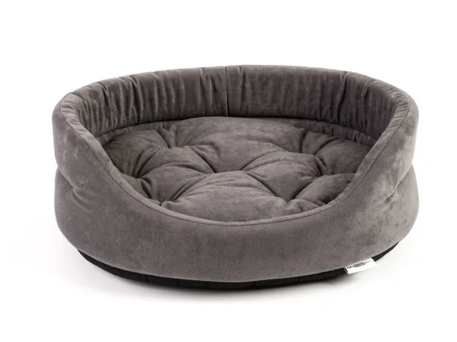 INTERZOO Pelech pro psy s polštářem oválný 66x55x17 cm šedý