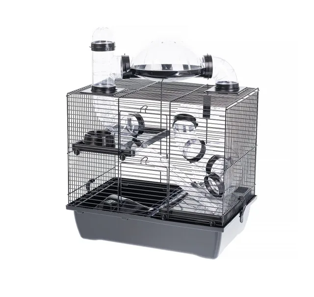 INTERZOO Rocky + Taras Klec pro křečky 42 cm černá