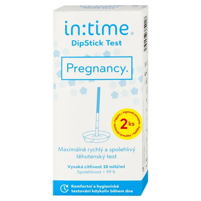 InTime Těhotenský test Pregnancy DipStick Test 2 ks