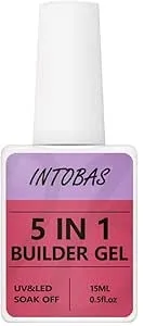 INTOBAS 5 v 1 Builder Gel Mléčně bílý, 15 ml