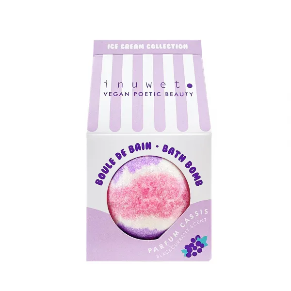 Inuwet Šumivá bomba do koupele Icecream Blackcurrant šumivá bomba do koupele