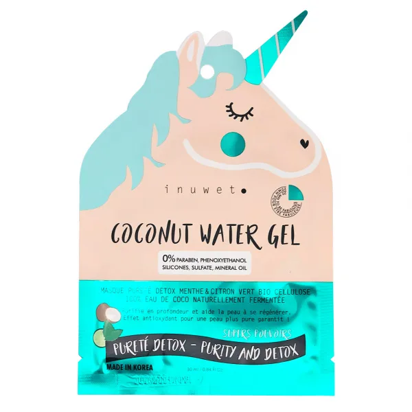 Inuwet Unicorn Face Mask Bio Cellulose - Detox Purifying pleťová maska