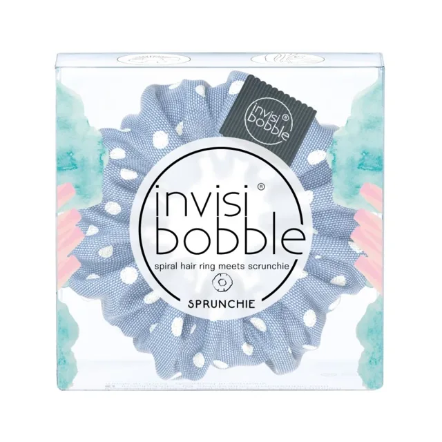 InvisiBobble Sprunchie - Modrá s puntíky