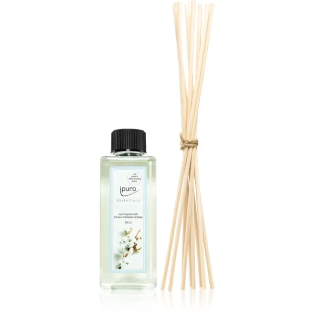 ípuro Essentials Cotton Fields náplň do aroma difuzérů + náhradní tyčinky do aroma difuzérů 200 ml