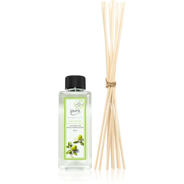 ípuro Essentials Lime Light náplň do aroma difuzérů + náhradní tyčinky do aroma difuzérů 200 ml