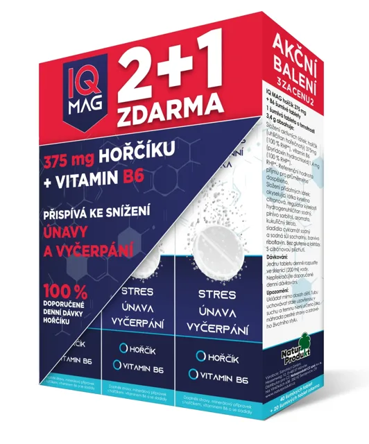 IQ Mag hořčík + B6 60 šumivé tablety