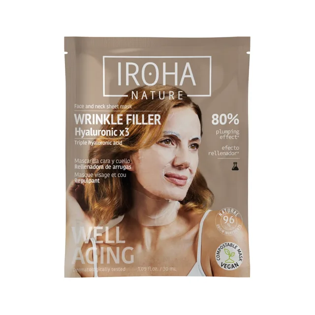 Iroha Maska proti vráskám na obličej a krk Face & Neck Sheet Mask 30 ml