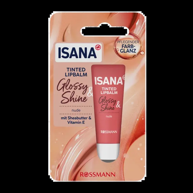 ISANA Balzám na rty Glossy & Shine Nude 10 ml