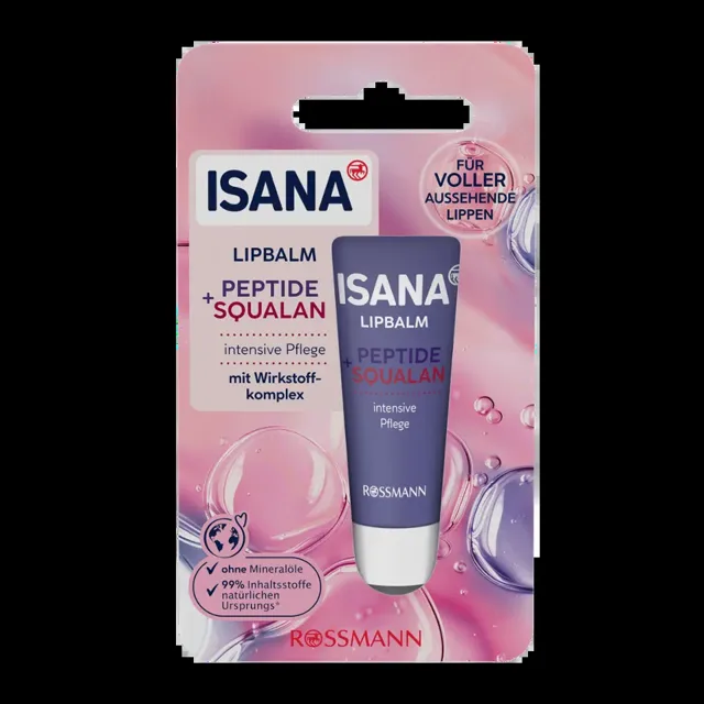 ISANA Balzám na rty Peptidy a skvalan 10 ml