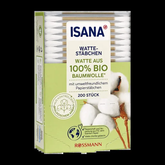 ISANA Bio vatové tyčinky  200 ks