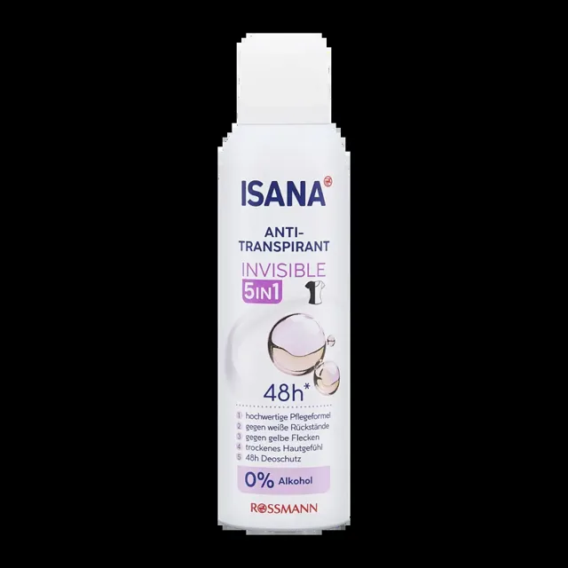 ISANA Deodorant sprej pro ženy 5v1 Invisible 200 ml