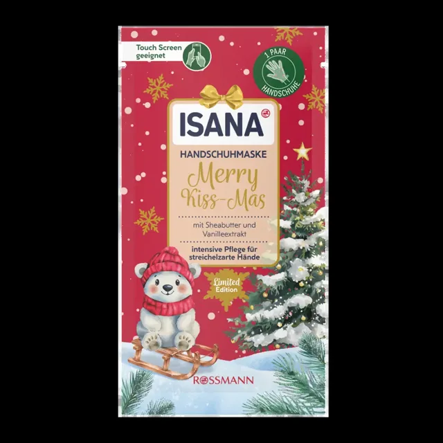 ISANA Maska na ruce Merry Kiss-mas