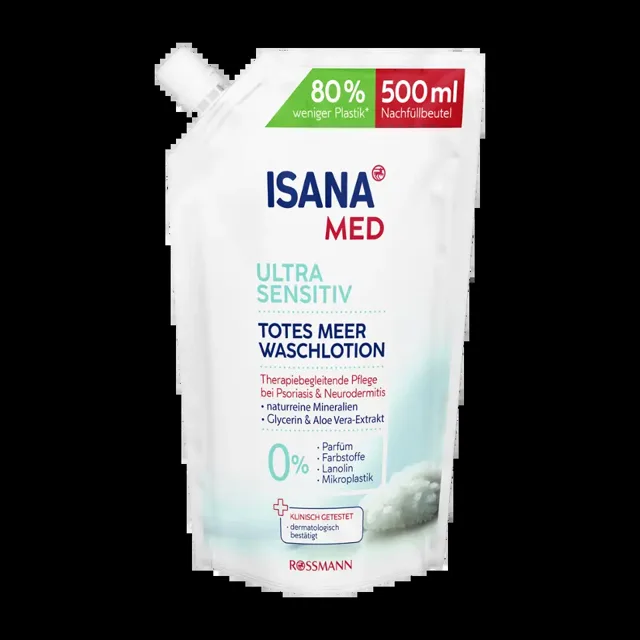 ISANA Med Tekuté mýdlo Ultra Sensitive Mrtvé moře náhradní náplň 500 ml