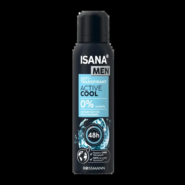 ISANA Men Antiperspirant sprej pro muže Active Cool 150 ml