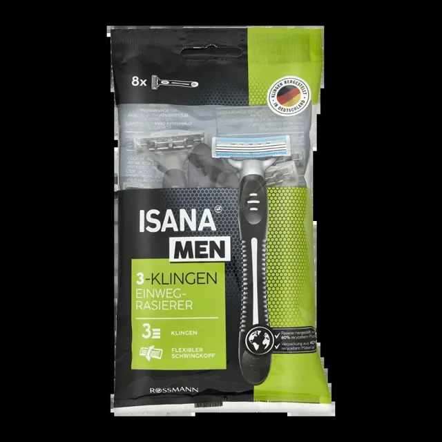 ISANA Men Jednorázová holítka 3 břity 8 ks