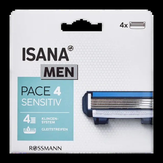 ISANA Men Náhradní hlavice PACE 4 břity 4 ks