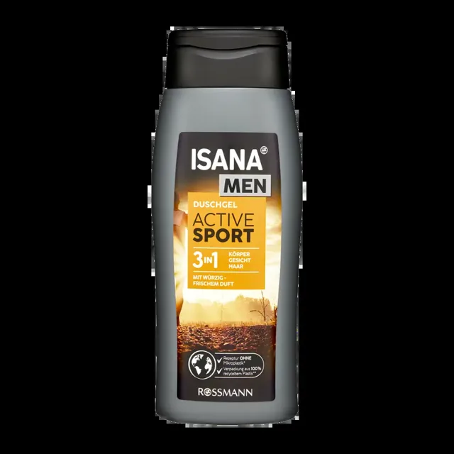 ISANA Men Sprchový gel pro muže 3v1 Active Sport 500 ml