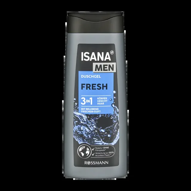 ISANA Men Sprchový gel pro muže 3v1 Fresh 300 ml