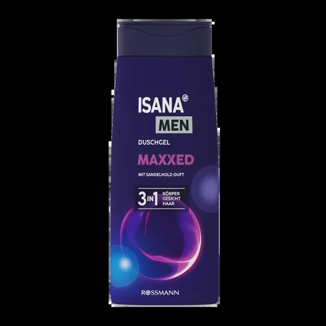 ISANA Men Sprchový gel pro muže 3v1 Maxxed 300 ml