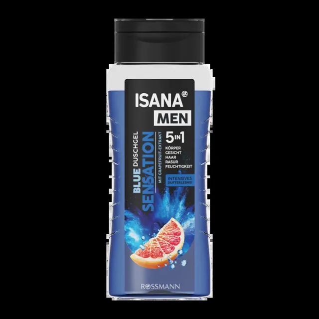 ISANA Men Sprchový gel pro muže 5v1 Blue Sensation 300 ml