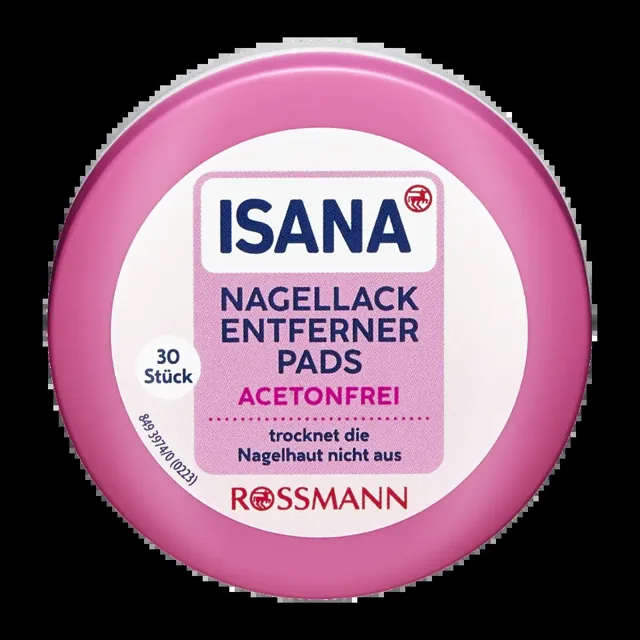 ISANA Odlakovací tamponky na nehty 30 ks