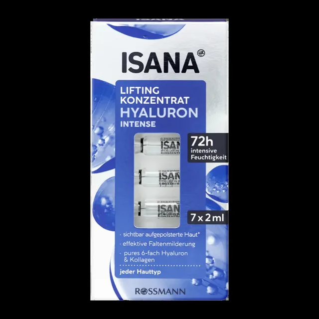 ISANA Pleťové ampule Hyaluron Intense Lifting Konzentrat 14 ml