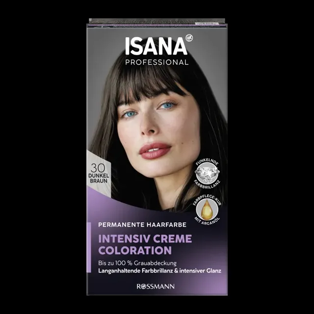 ISANA Professional Barva na vlasy Intensive Creme Coloration 30 tmavě hnědá