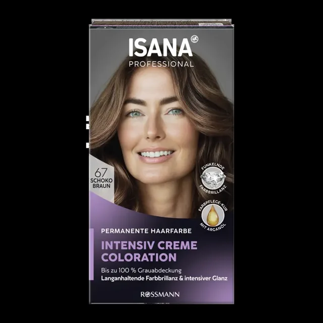 ISANA Professional Barva na vlasy Intensive Creme Coloration 67 čokoládově hnědá