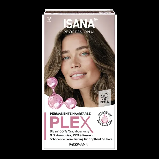 ISANA Professional Barva na vlasy Plex 60 Světle hnědá