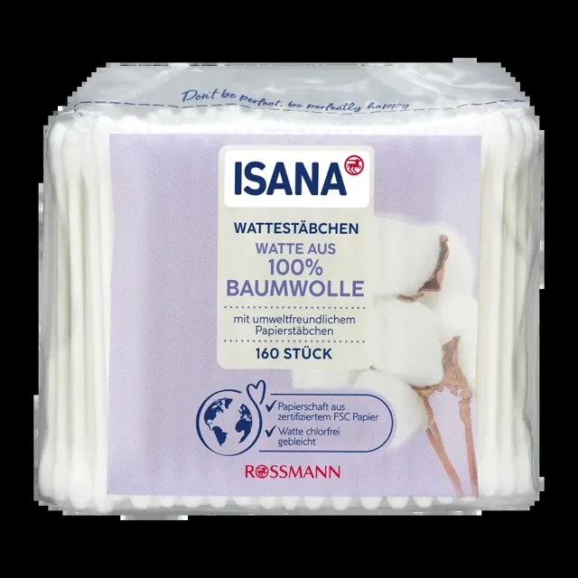 ISANA Vatové tyčinky 160 ks