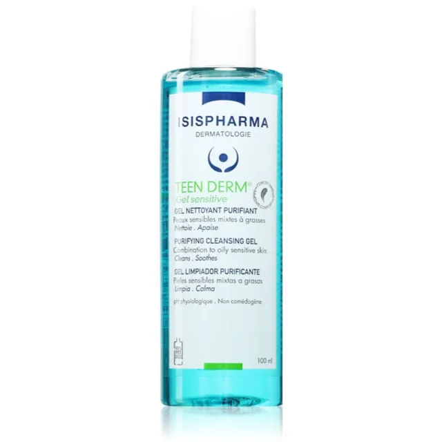 ISISPHARMA Teen Derm Gel Sensitive čisticí gel pro mastnou pleť se sklonem k akné 100 ml
