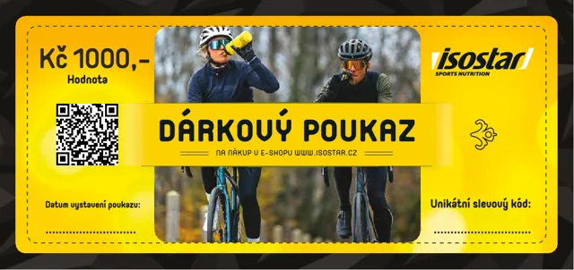 Isostar elektronický dárkový poukaz v hodnotě 1 000 Kč