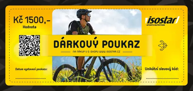 Isostar elektronický dárkový poukaz v hodnotě 1 500 Kč