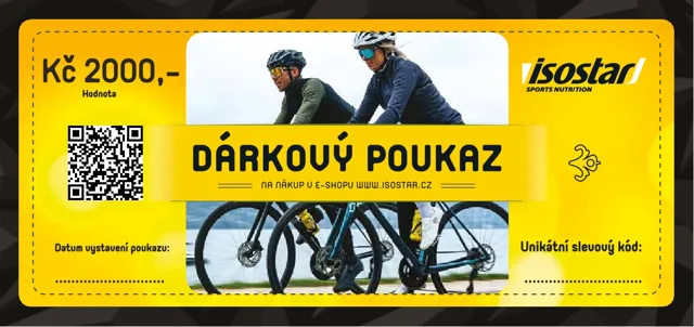 Isostar elektronický dárkový poukaz v hodnotě 2 000 Kč