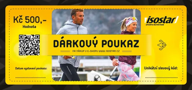 Isostar elektronický dárkový poukaz v hodnotě 500 Kč
