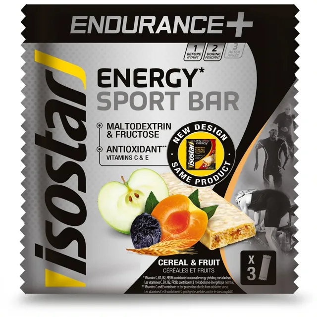 Isostar ENDURANCE+ SPORT BAR 3x40g OVOCE a CEREÁLIE exp. 30.9.2026