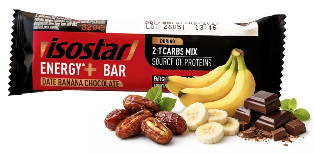 Isostar Energy+  32G BAR DATE, BANANA, CHOCOLATE