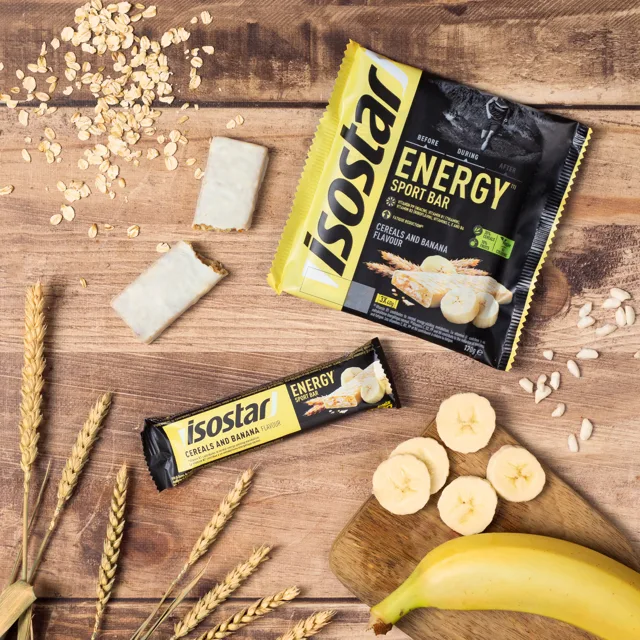 Isostar ENERGY SPORT BAR 3x40g BANÁN a CEREÁLIE