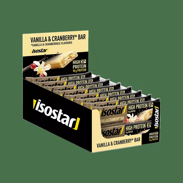 Isostar HIGH PROTEIN30 BAR 16x 55g VANILKA, proteinová tyčinka