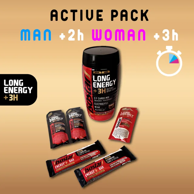 Isostar Long Energy SET ACTIVE PACK MAN +2h WOMAN +3h