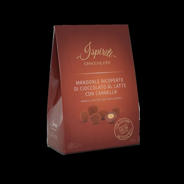 ISPIRITI Mandle v mléčné čokoládě se skořicí 120 g