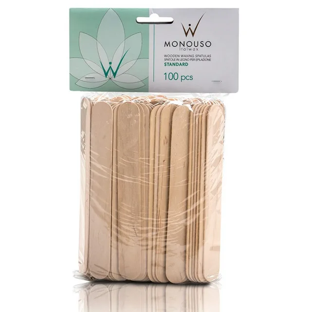 ITALWAX STANDARD dřevěná kosmetická špachtle široká 100 ks