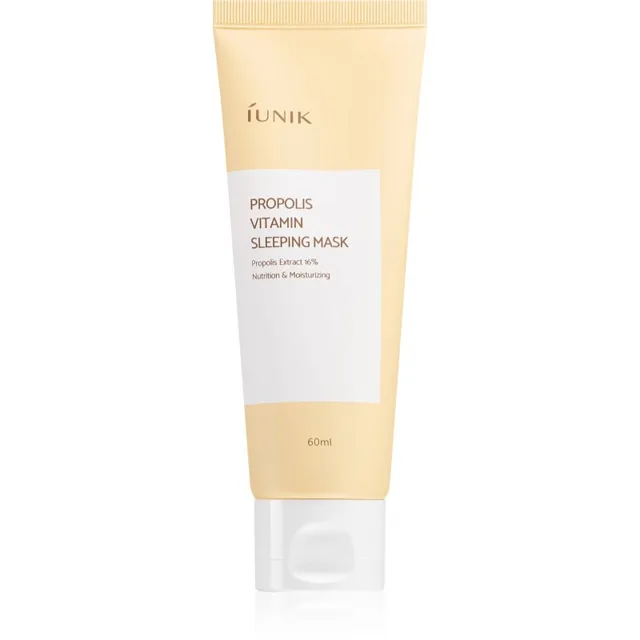 iUnik Propolis Vitamin noční maska pro obnovu pleti s multivitamínovým komplexem 60 ml