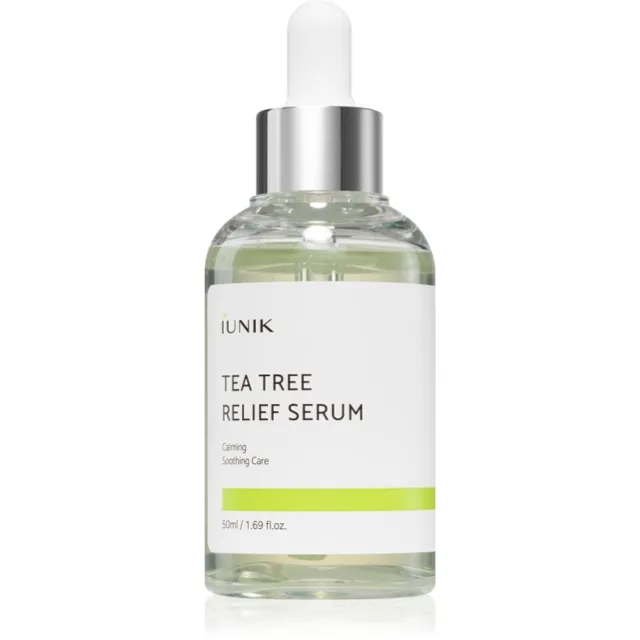 IUNIK Tea Tree Relief Serum zklidňující pleťové sérum pro citlivou pleť se sklonem k akné 50 ml