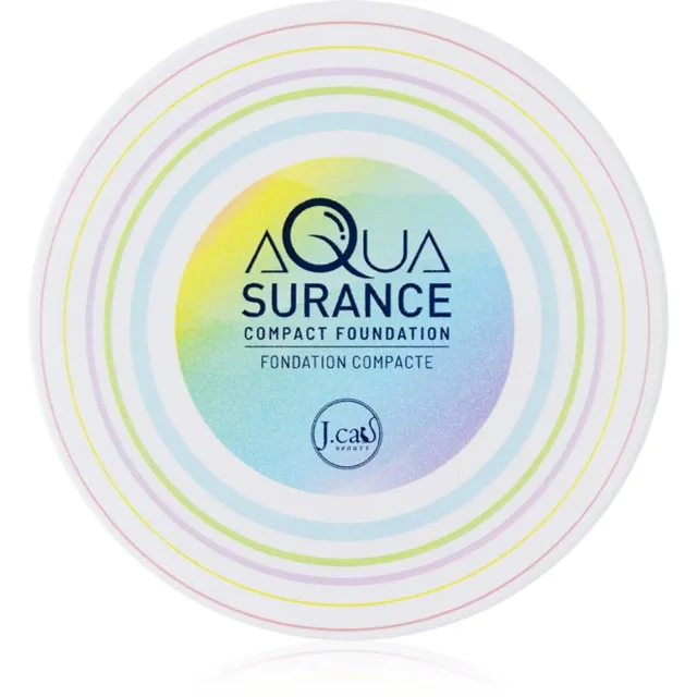 J.Cat Beauty Aquasurance kompaktní pudrový make-up pro střední až plné krytí odstín 100 Porcelain 9 g