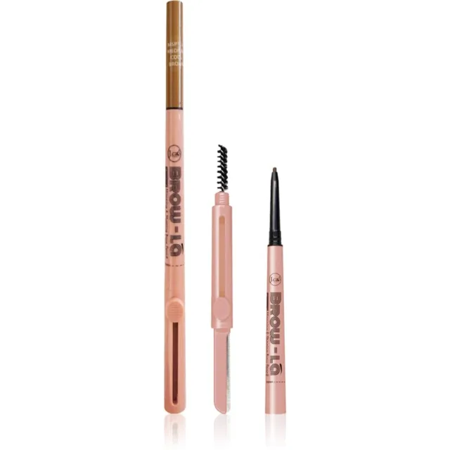 J.Cat Beauty Brow-LA tužka na obočí s kartáčkem odstín 103 Medium Cool Brown 0.08 g