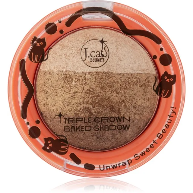 J.Cat Beauty Triple Crown dlouhotrvající oční stíny odstín 108 Baked Alaska 2.5 g